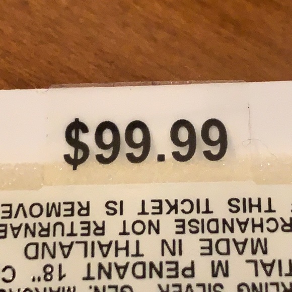 NWT Sterling Silver/Marcasite Monogram M Necklace - Picture 7 of 7